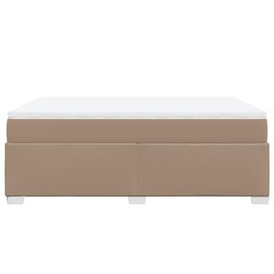 Boxspring met matras kunstleer cappuccinokleurig 160x200 cm