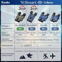 Kenko Cellarto WP, 097922, beeldstabilisatie, verrekijker, 10 x 30 cm, dakkantprisma, waterdicht IPX7, continu gebruik 28 uur, voor outdoor, vogelobservatie en sterrenkijken, - thumbnail