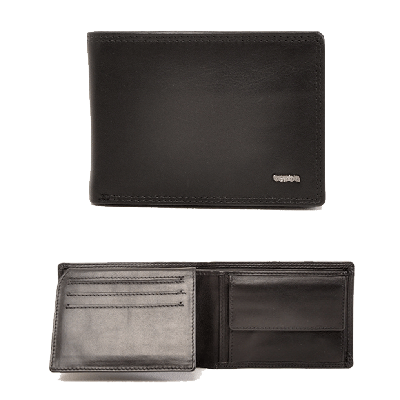 Heren portemonnee middel zwart Heren portemonnee middel zwart