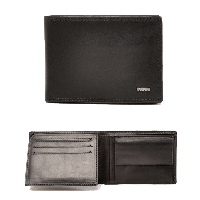 Heren portemonnee middel zwart - thumbnail