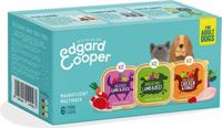 Edgard Cooper Hondenvoer, natvoer voor volwassenen, multipack (kip, lam, wild, 6 x 100 g), nat voer voor honden, vers vlees en natuurlijke ingrediënten, graanvrij, zonder toegevoegde suiker - thumbnail