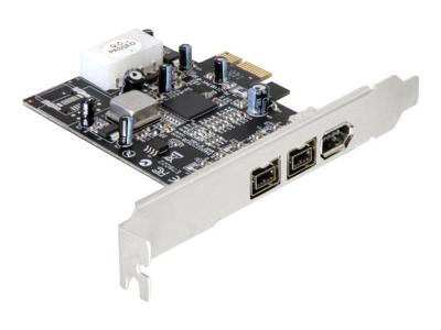 Delock 89153 PCI Express x1-kaart > 2 x externe FireWire B + 1 x externe FireWire A