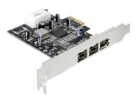 Delock 89153 PCI Express x1-kaart > 2 x externe FireWire B + 1 x externe FireWire A - thumbnail