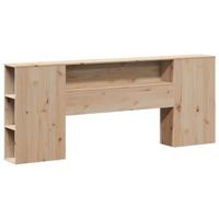 Bed met boekenkast zonder matras massief grenenhout 200x200 cm - thumbnail