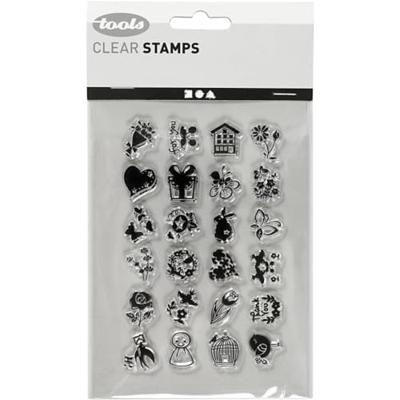 Creativ Company Silicone stempels kleine lieve groetjes, 1 vel