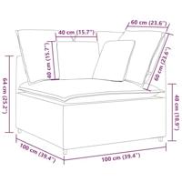 Modulaire hoekmodule bank met kussens 100 cm lichtgroen grijs - thumbnail