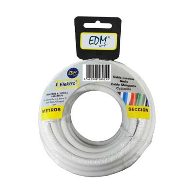 Kabel EDM 28131 Wit 3 x 1 mm 5 m Kabel EDM 28131 Wit 3 x 1 mm 5 m