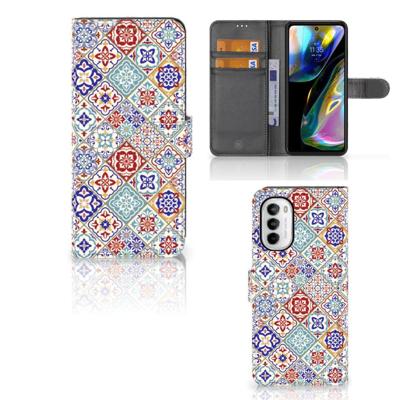 Motorola Moto G52 | Moto G82 | Bookcase | Tiles Color