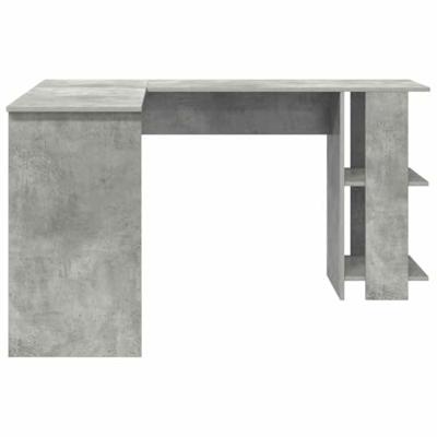 Hoekbureau Beton Grijs 140 x 113,5 x 75 cm Bewerkt hout