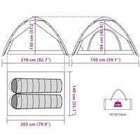 VidaXL Koepeltent 2-persoons snelontgrendeling verduisterende stof wit - thumbnail