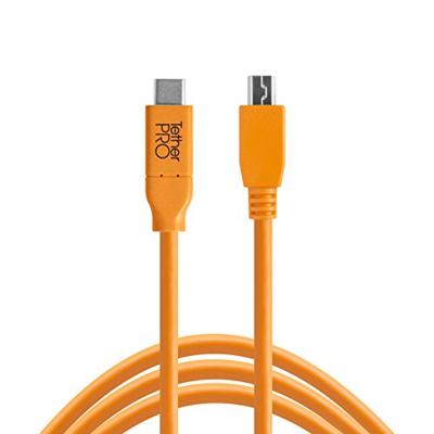 Tether Tools CUC2415-ORG USB-kabel USB 2.0 USB-C stekker, USB-mini-B stekker 4.60 m Oranje Tether Tools CUC2415-ORG USB-kabel USB 2.0 USB-C stekker, USB-mini-B stekker 4.60 m Oranje