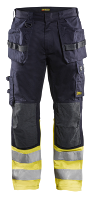 Blåkläder Multinorm werkbroek Inherent 14891512 | Marine/High Vis Geel | Maat 56 - 7330509627372
