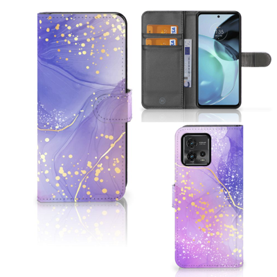 Hoesje voor Motorola Moto G72 Watercolor Paars