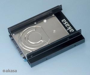Akasa AK-MX010 3,5 (8,89 cm) harde schijf inbouwframe HDD/SSD Aantal harde schijven (max.): 2 x 2.5 inch Akasa AK-MX010 3,5 (8,89 cm) harde schijf inbouwframe HDD/SSD Aantal harde schijven (max.): 2 x 2.5 inch