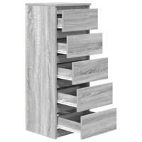 Dressoir met lades 37,5x35x99 cm spaanplaat grijs Sonoma - thumbnail
