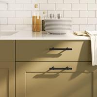 Handvatten 20 st 96 mm roestvrij staal zwart - thumbnail