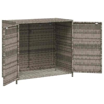 Tuinkast 83x45x76 cm poly rattan grijs