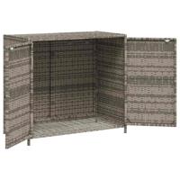 Tuinkast 83x45x76 cm poly rattan grijs - thumbnail