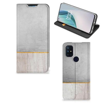 OnePlus Nord N10 5G Book | Wallet Case | Wood Concrete