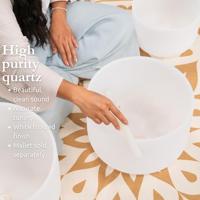 Meinl CSBM12G3 Crystal Singing Bowl White-Frosted klankschaal 12 inch toon G3 - thumbnail