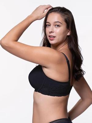 Beugel BH Adele - T-shirt BH met vulling - Gevulde bh met gladde cups - Wit - Zwart