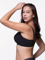 Beugel BH Adele - T-shirt BH met vulling - Gevulde bh met gladde cups - Wit - Zwart - thumbnail