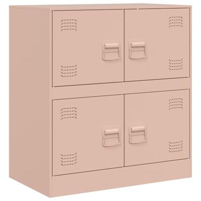 Dressoir 67x39x73 cm staal roze