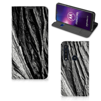 Book Wallet Case Motorola One Macro Boomschors Grijs - thumbnail