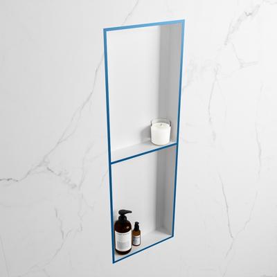 MONDIAZ EASY Nis 149,5x29,5cm in solid surface kleur Jeans | Talc. 2 vakken geschikt voor in- of opbouw