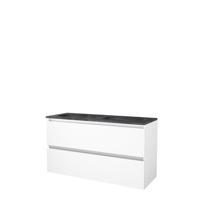 Basic-Line Start 46 Badkamermeubelset - 120 x 46 cm - Greeploos - 2 Lades - Hardstenen Wastafel - 2 Kraangaten - Ice White - thumbnail