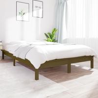 Bedframe massief grenenhout honingbruin 160x200 cm - thumbnail
