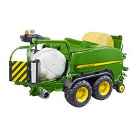 bruder John Deere C441 Ronde balenpers en wikkelmachine modelvoertuig - thumbnail
