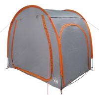 Fietstent met dak met opslag Grijs en Oranje 218 x 156 x 180 cm - thumbnail