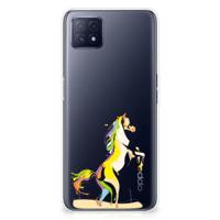 OPPO A53 5G | OPPO A73 5G Telefoonhoesje met Naam Horse Color - thumbnail