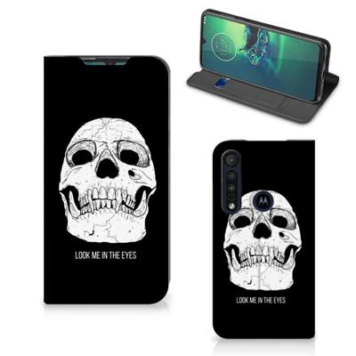 Mobiel BookCase Motorola G8 Plus Skull Eyes Mobiel BookCase Motorola G8 Plus Skull Eyes