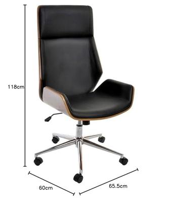 Bureaustoel DKD Home Decor Bruin Zwart