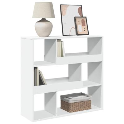 Boekenkast 100x33x125,5 cm bewerkt hout wit