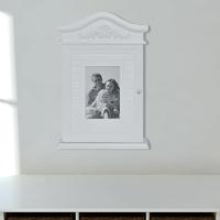 Sleutelkastje met fotolijst wit - thumbnail