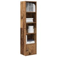 Boekenkast 31x24x127 cm bewerkt hout oud houtkleurig - thumbnail