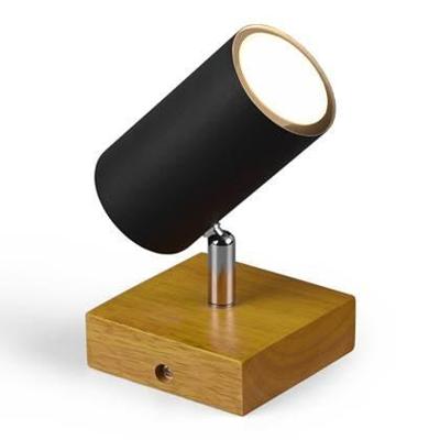 Trio Landelijk wandspotjeMarley zwart met hout - 812400132