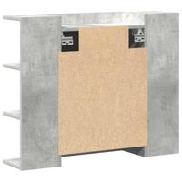 Badkamerspiegelkast 80x20,5x64 cm bewerkt hout betongrijs - thumbnail