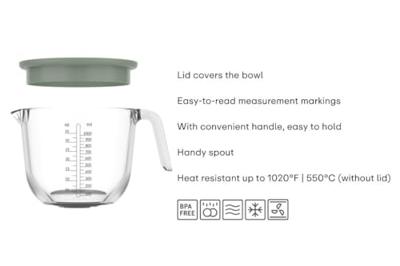 Mepal Maatbeker met deksel - chef it - nordic sage - 1000ml
