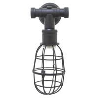 Messing Wandlamp Sandford Antiek Zwart - thumbnail