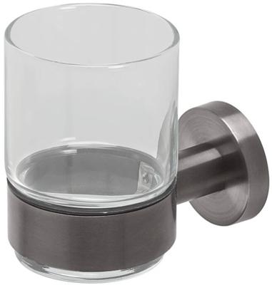 Geesa Nemox Glashouder 6,6x10,2x9,8 cm Brushed Metal Black