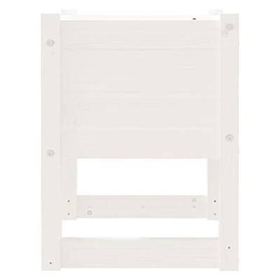 Plantenbak 40x40x52,5 cm massief grenenhout wit