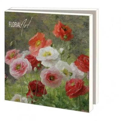 Kaartenmapje Floral Art 10 Stuks