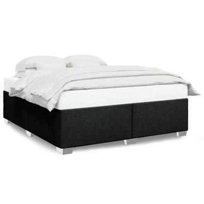 Bedframe zonder matras stof zwart 180x200 cm
