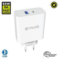 Oplader Muvit for Change MCD320 Wit 18 W - thumbnail
