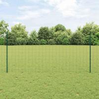 VidaXL Hek met paal groen 1,2 x 10 m staal - thumbnail