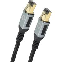 Oehlbach D1C13355 RJ45 Netwerkkabel, patchkabel CAT 8.1 5.00 m Zwart Vergulde steekcontacten, Afgeschermd (drievoudig) 1 stuk(s) - thumbnail